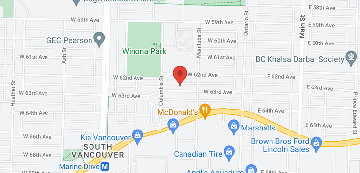 map of 247 W 63RD AVENUE